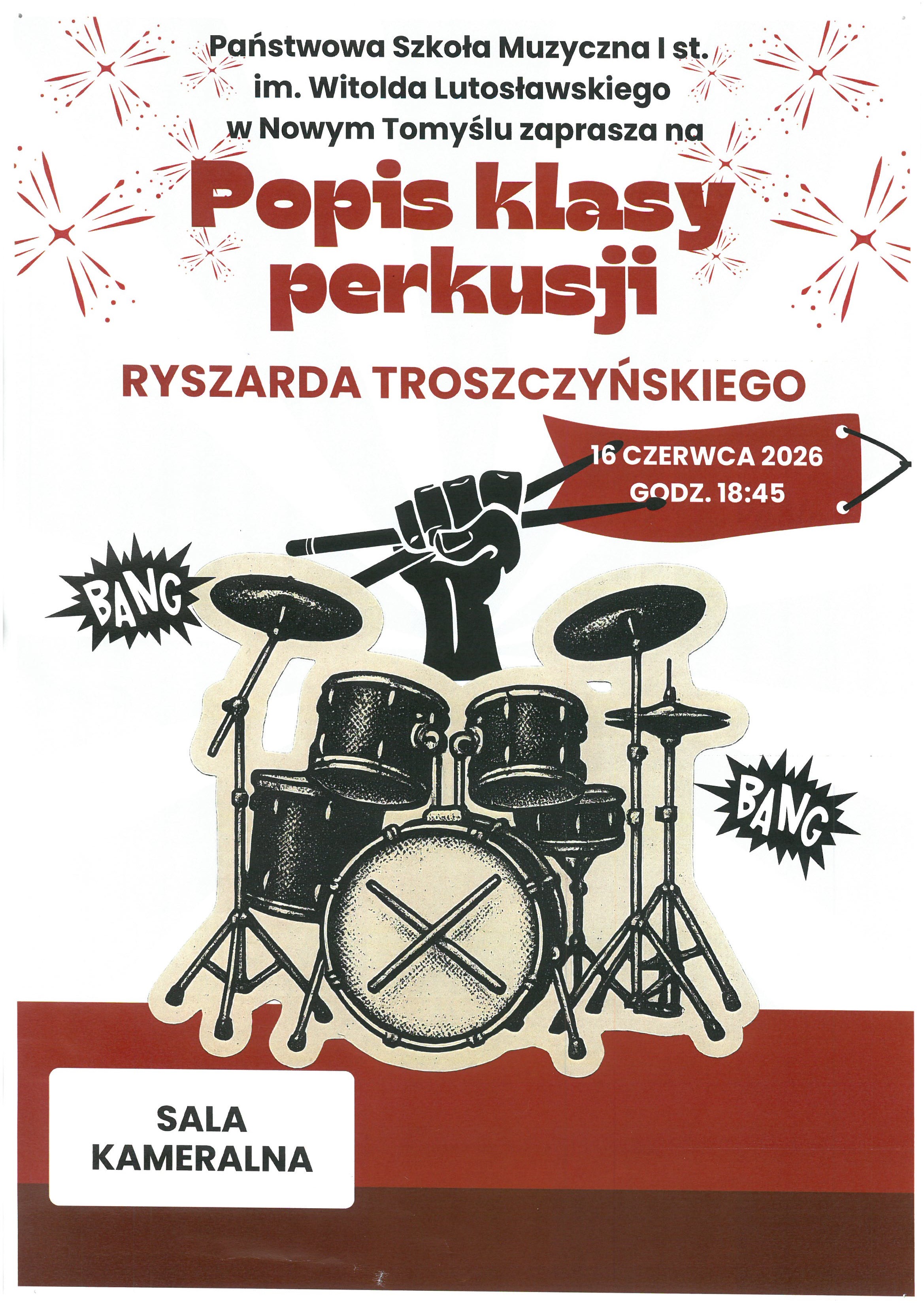 Plakat - Popis klasy perkusji
