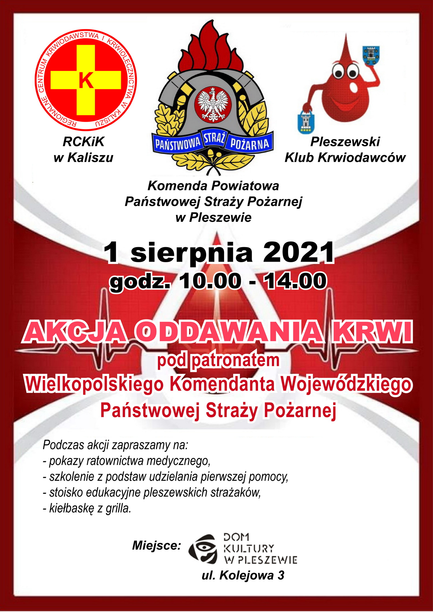 Akcja oddawania krwi - plakat