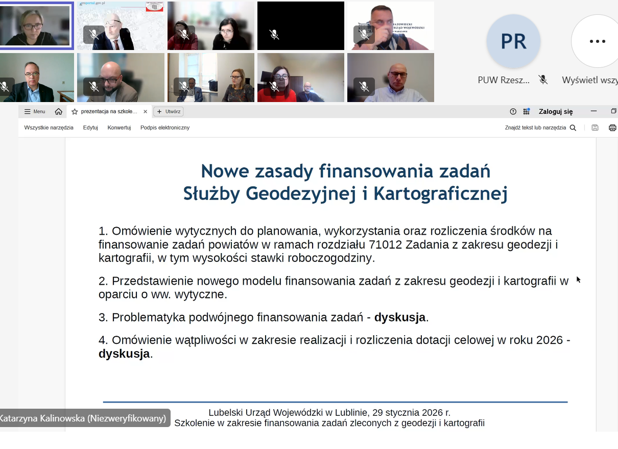 zrzut ekranu z rozpoczęcia spotkania