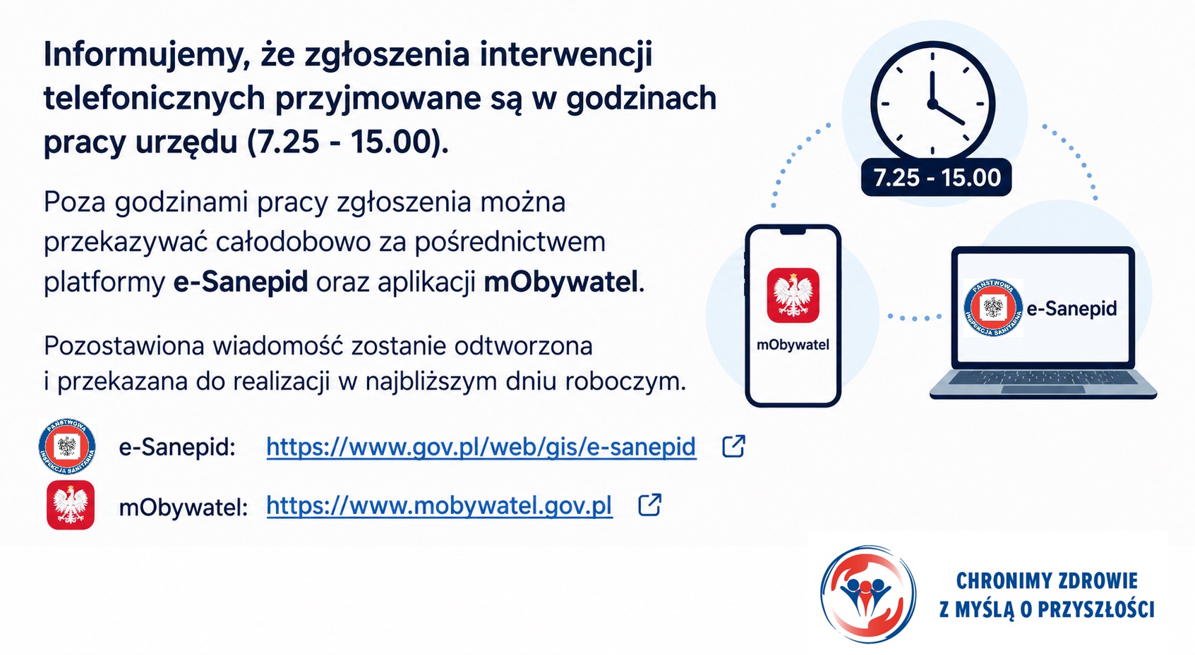 Informacja o zgłoszeniach interwencji