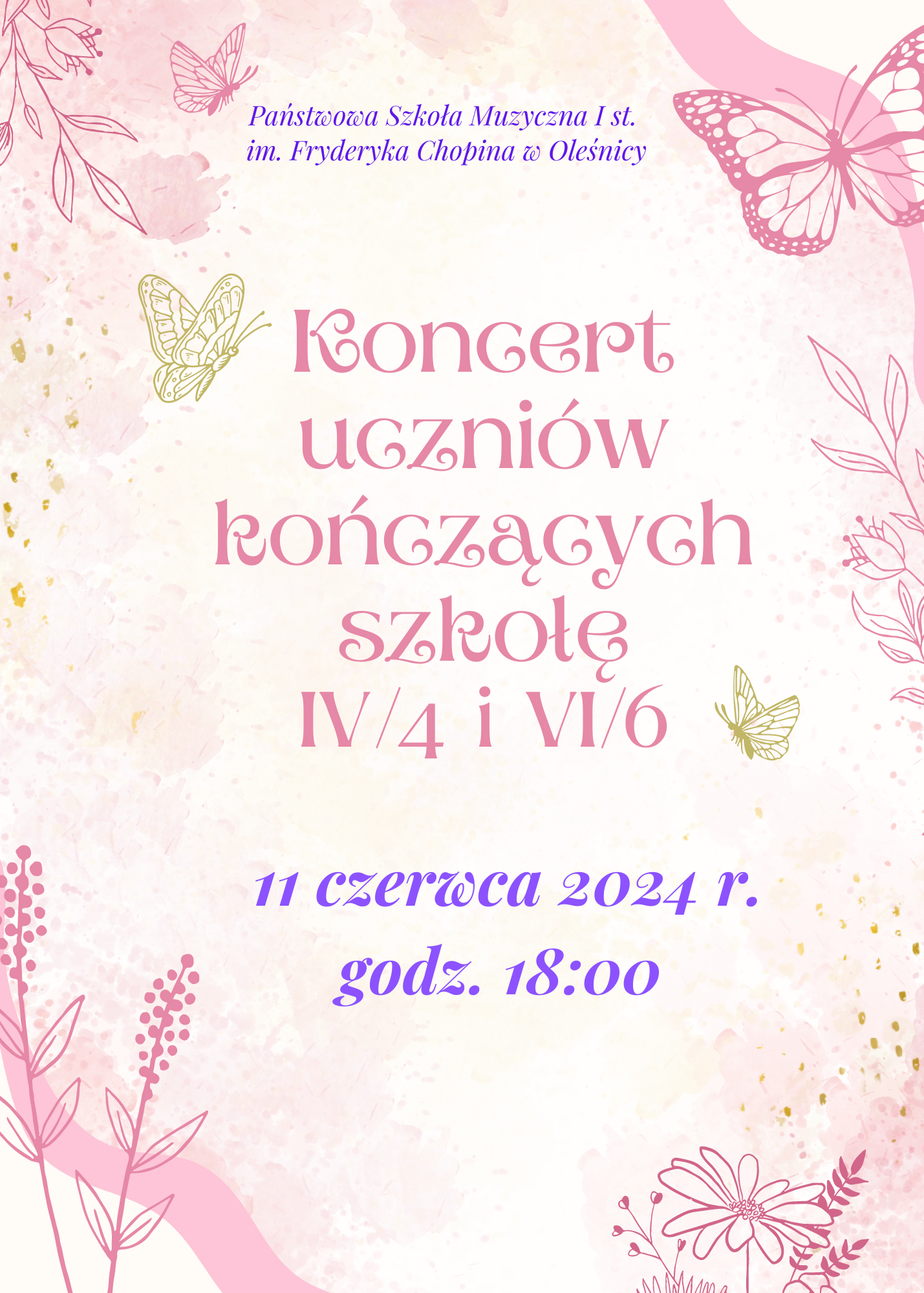 koncert uczniów kończących szkołe