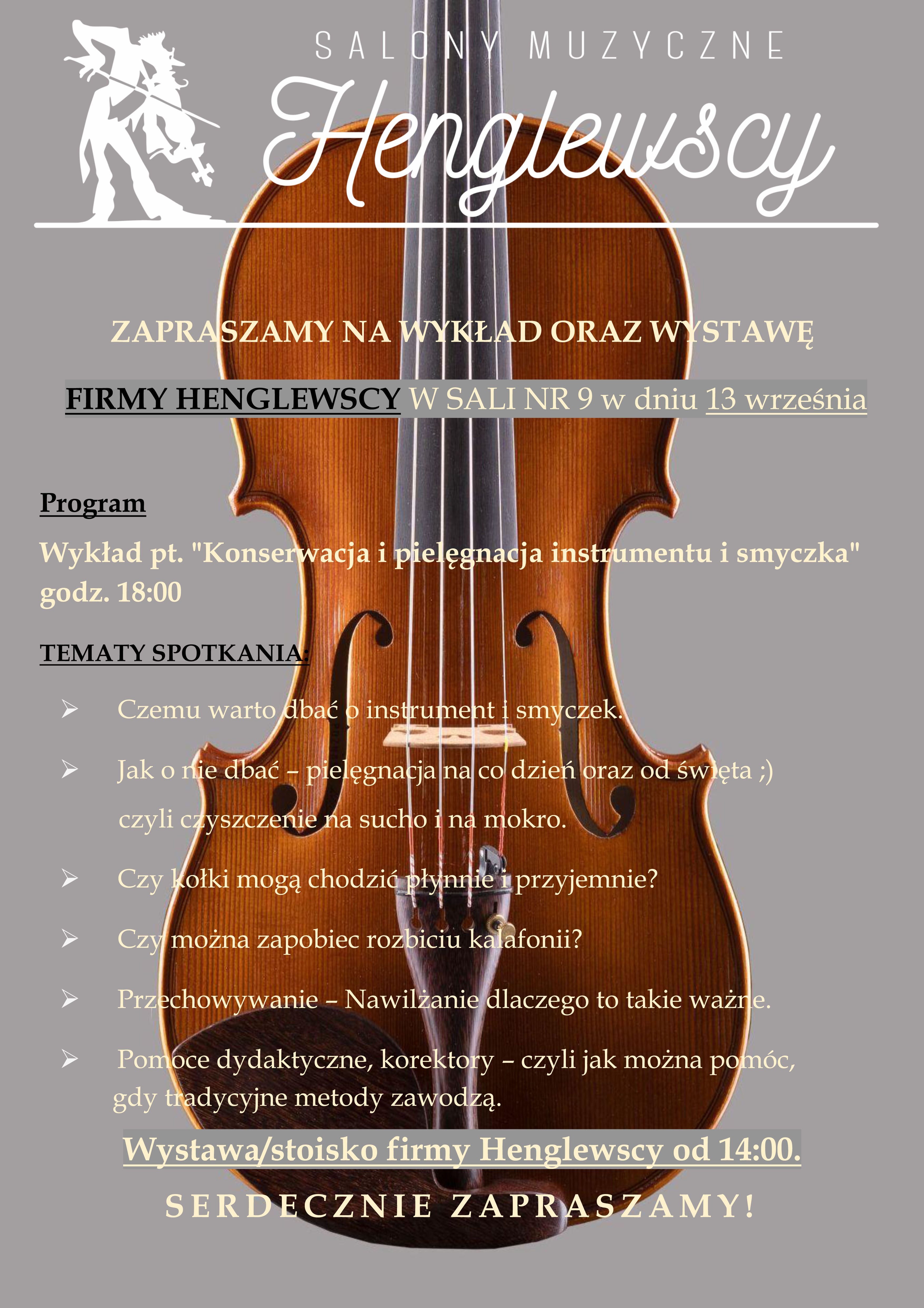 Wykład i wystawa instrumentów smyczkowych