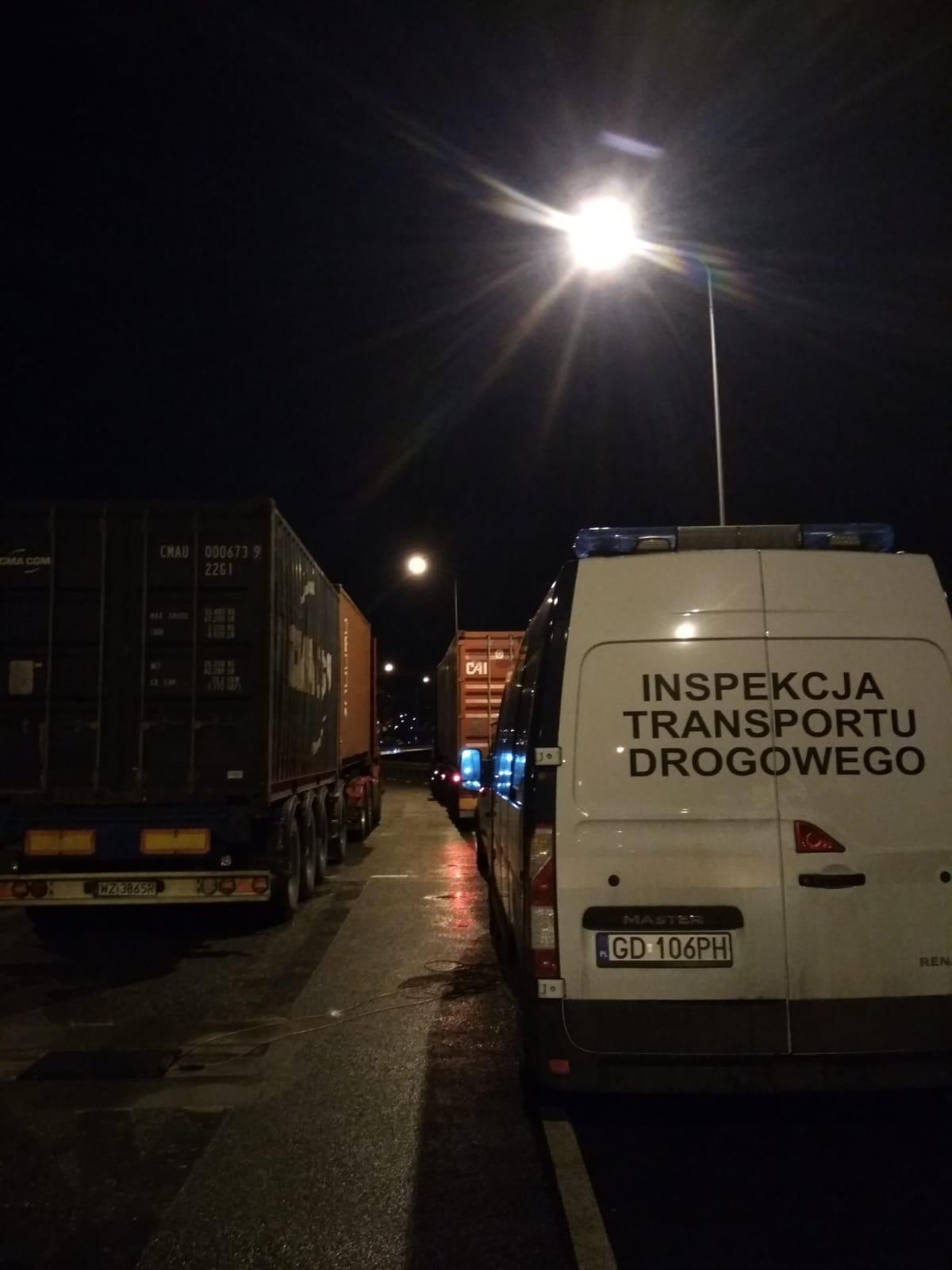 Nocne kontrole ITD w Gdańsku