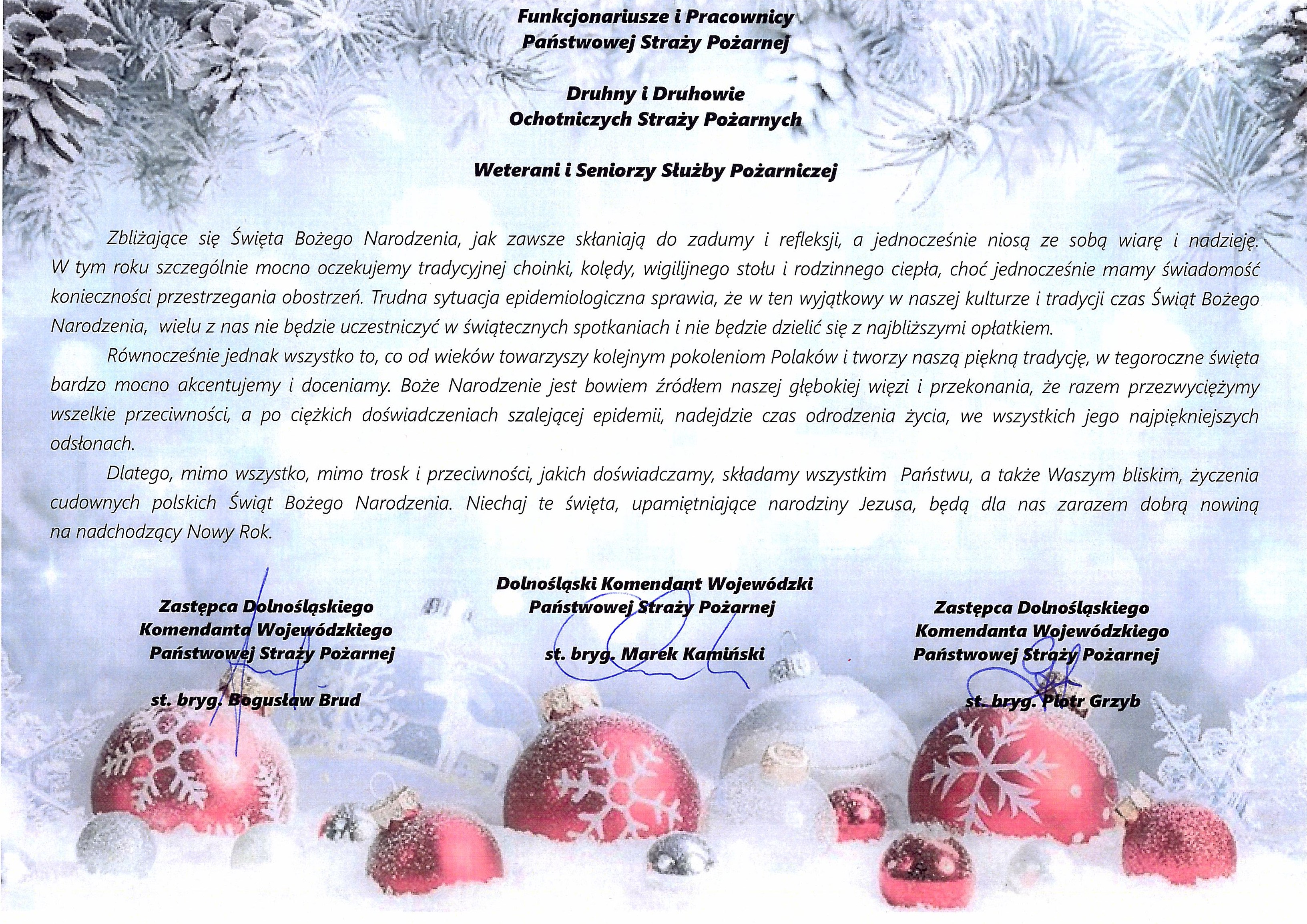 Życzenia Świąteczne