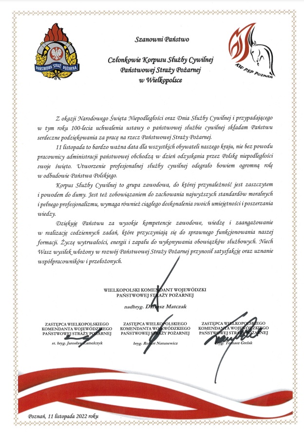 Życzenia z okazji Dnia Niepodległości