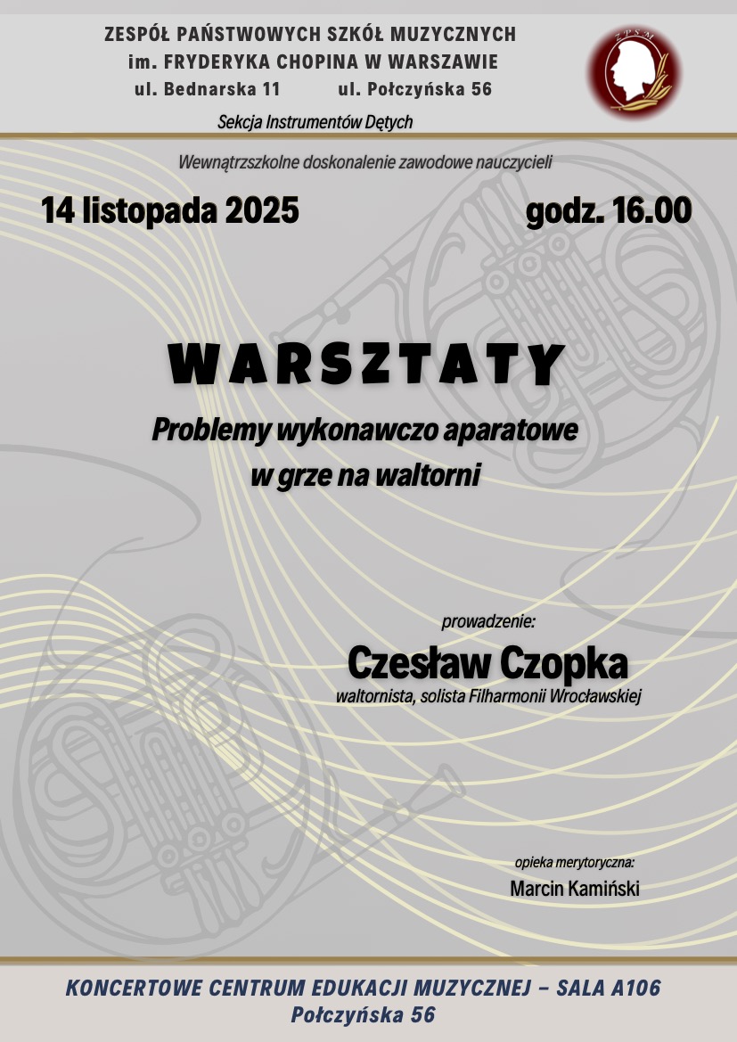 14.11.2025 - Czesław Czopka - warsztaty waltorniowe