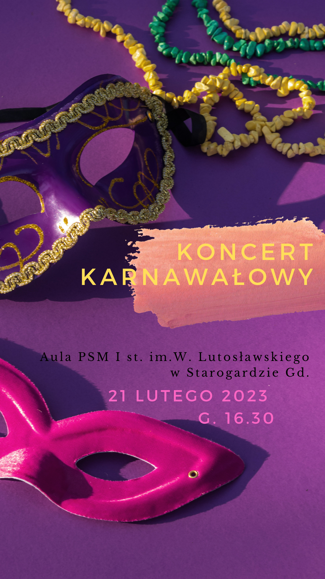 Plakat koncertu karnawałowego
