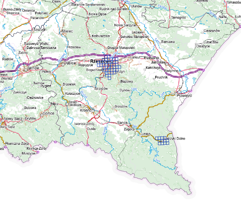 Ilustracja przedstawia zrzut ekranu z zasięgiem nowo przyjętych danych