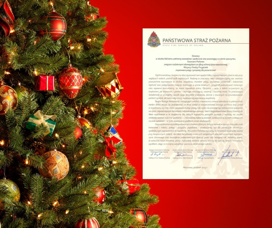 Świąteczne życzenia Kierownictwa Komendy Głównej PSP