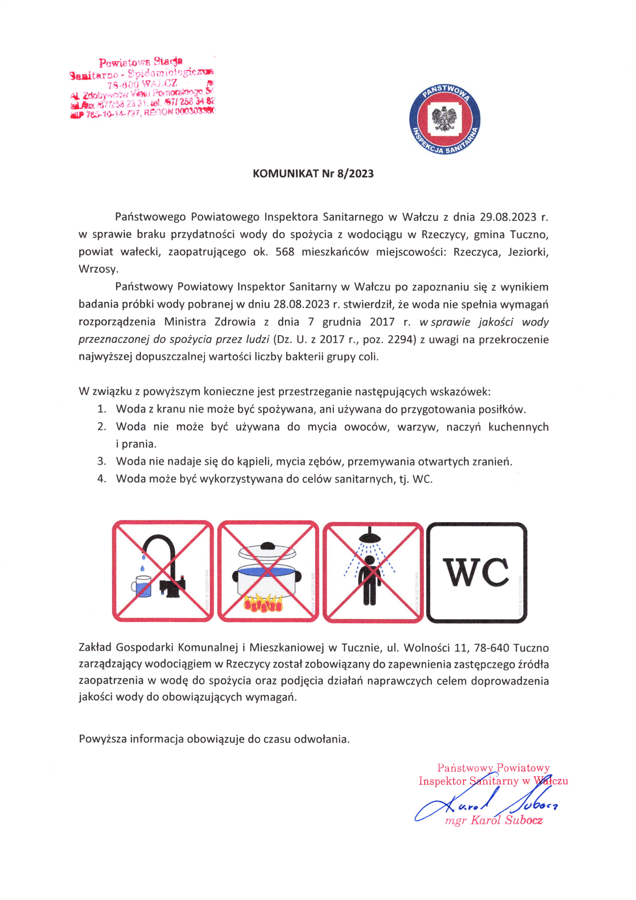 Komunikat nr 8/2023