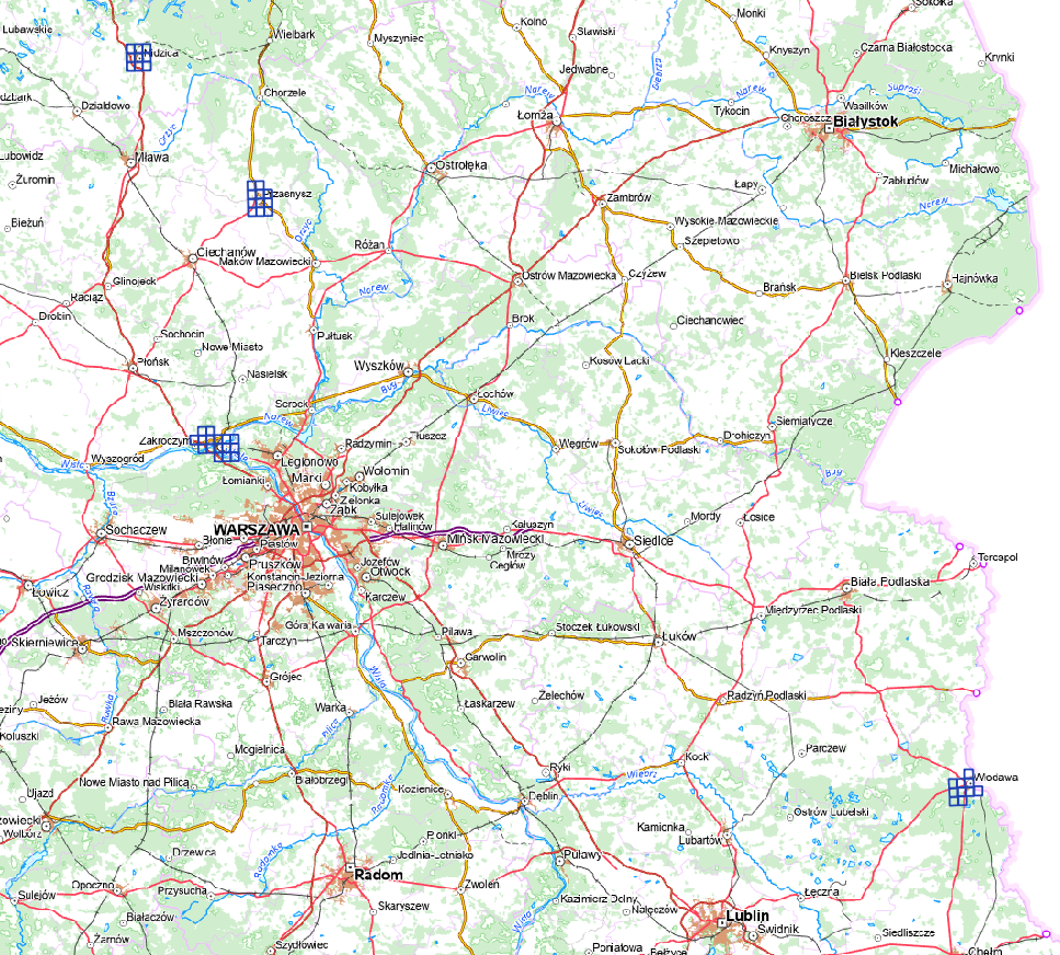 Ilustracja przedstawia zrzut ekranu z zasięgiem nowo przyjętych danych