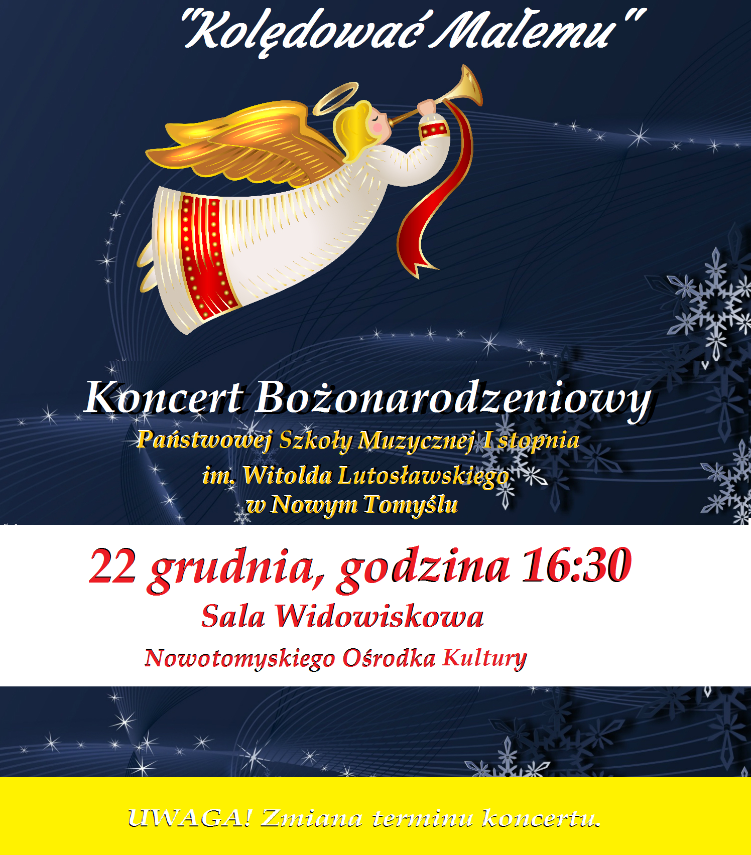 Plakat Koncert Bożonarodzeniowy