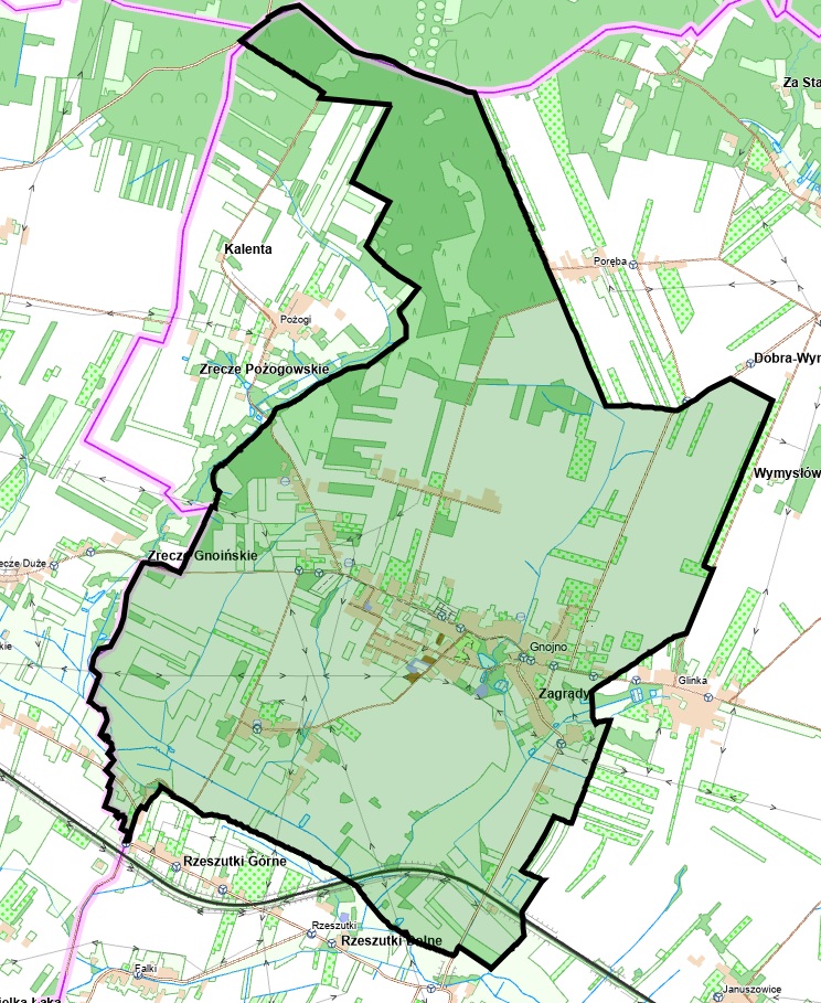 mapa jednostki Ewidencyjnej Gnojno