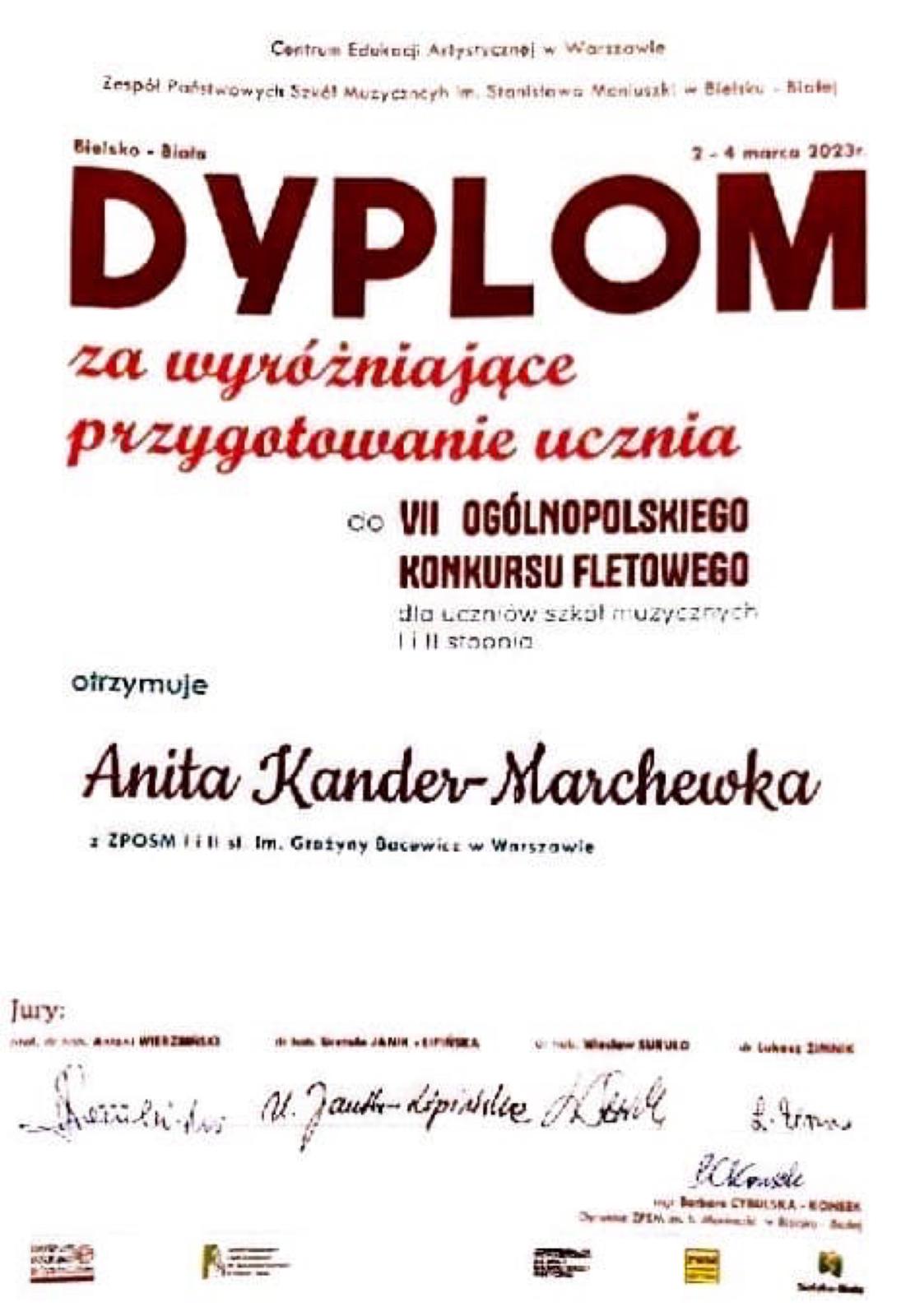 Dyplom dla profesora