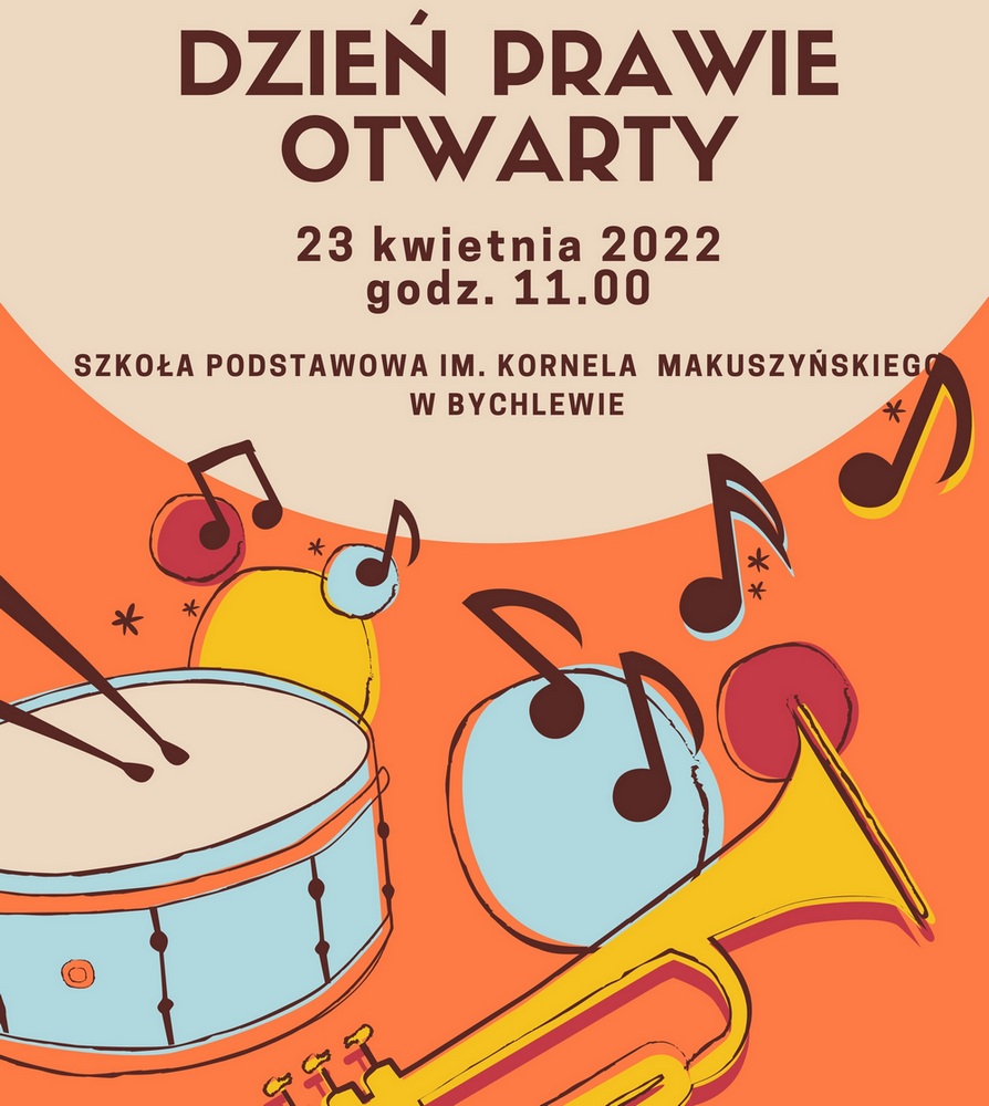 Plakat z zaproszeniem na drzwi otwarte szkoły