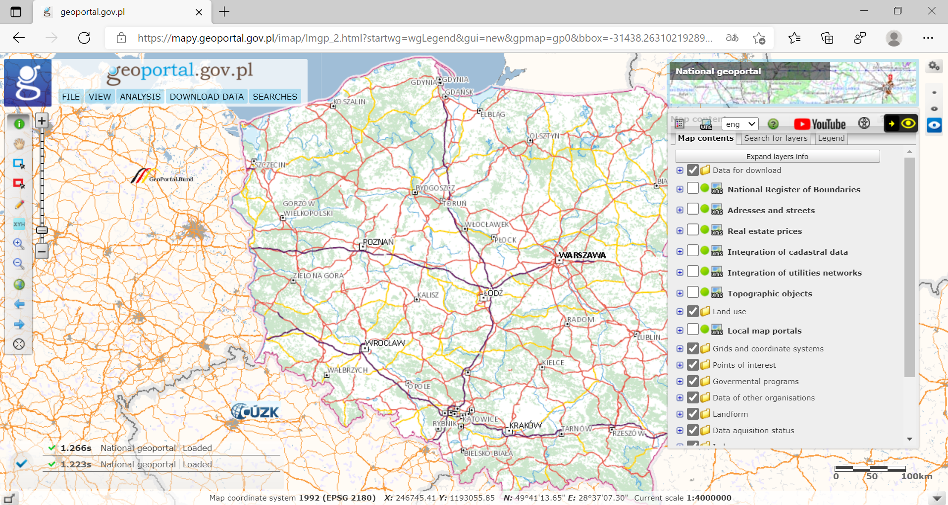Pictures of geoportal.gov.pl