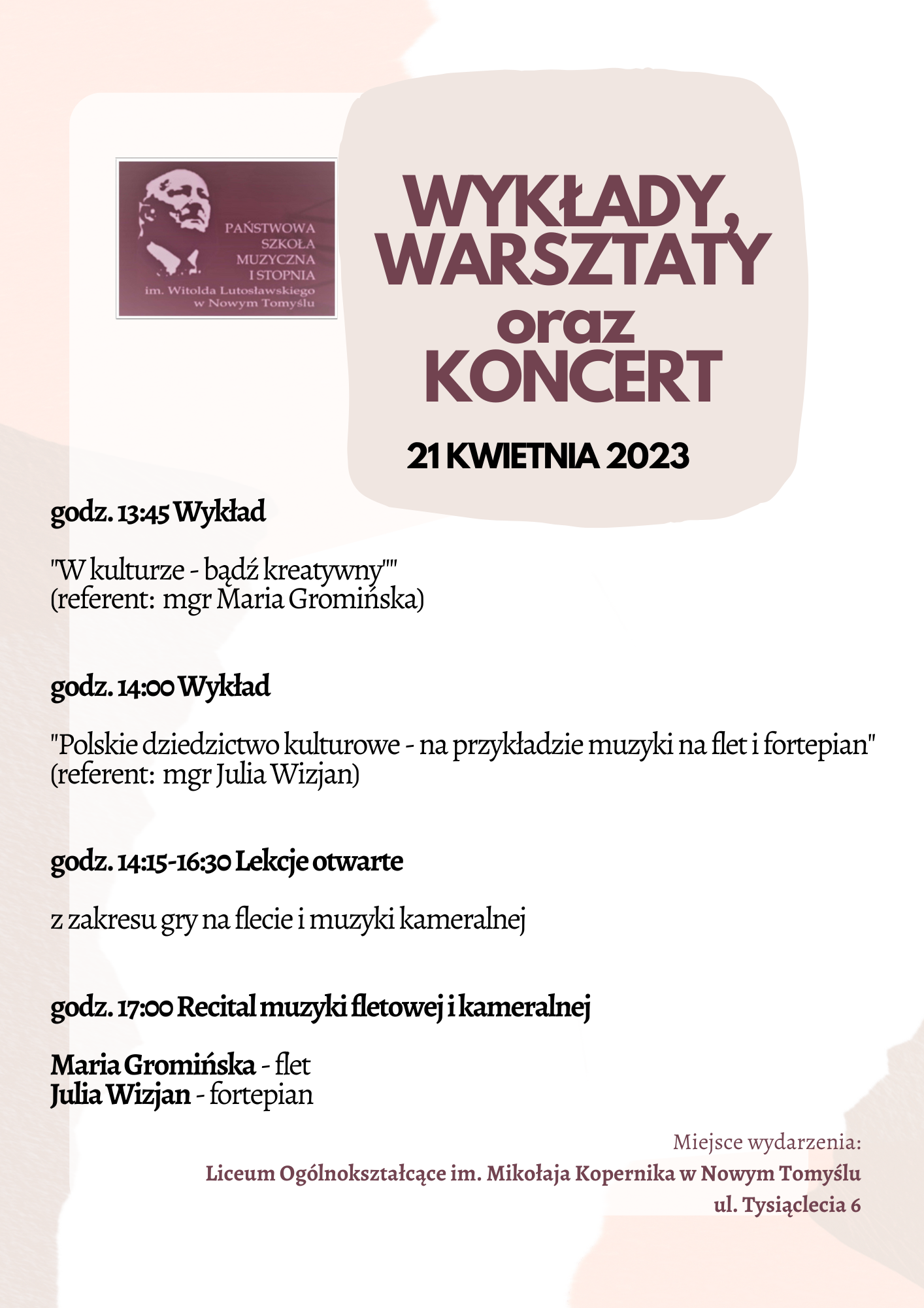 Plakat - Warsztaty fletowe