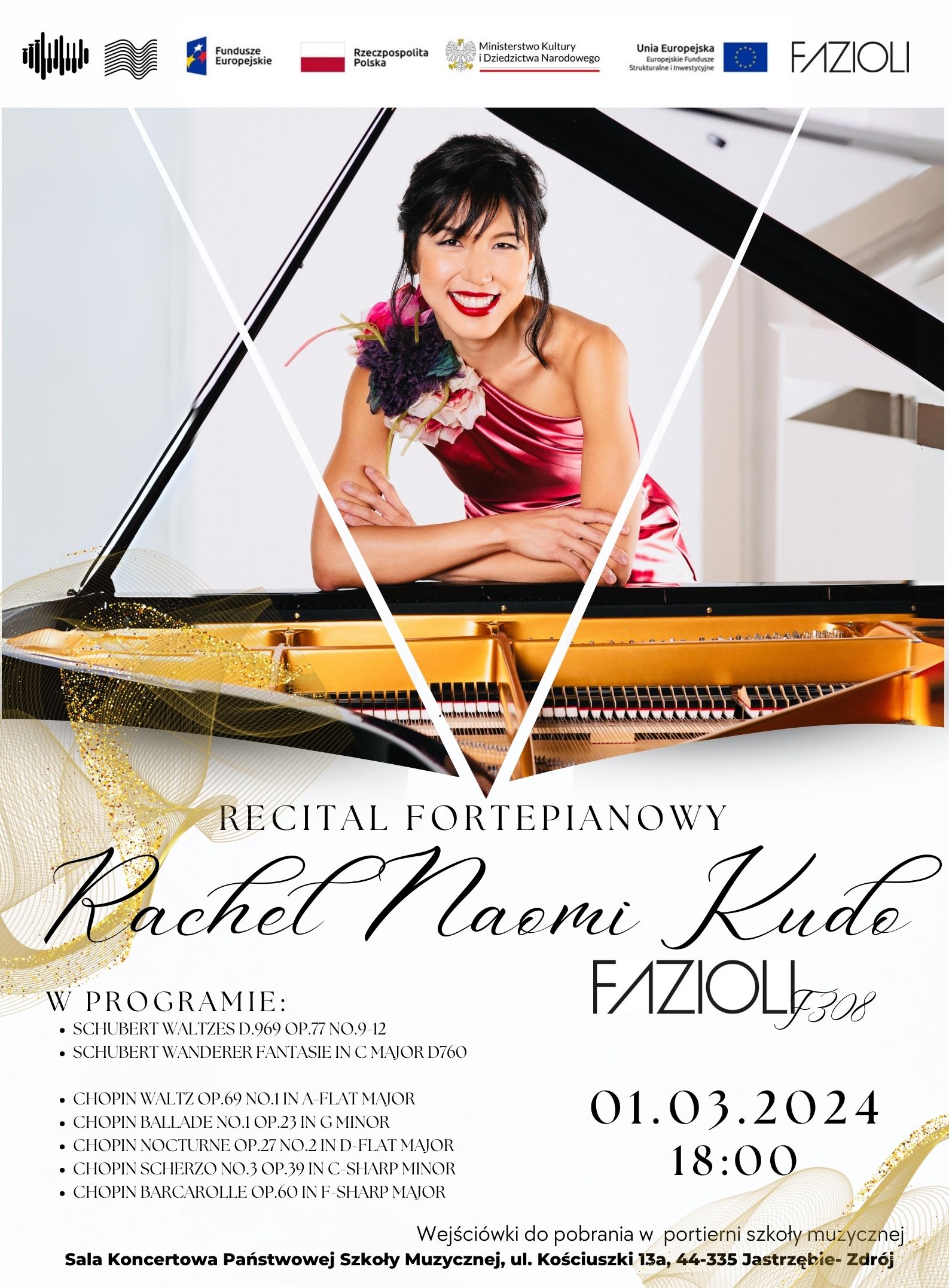 Plakat na Koncert Rachel Naomi Kudo