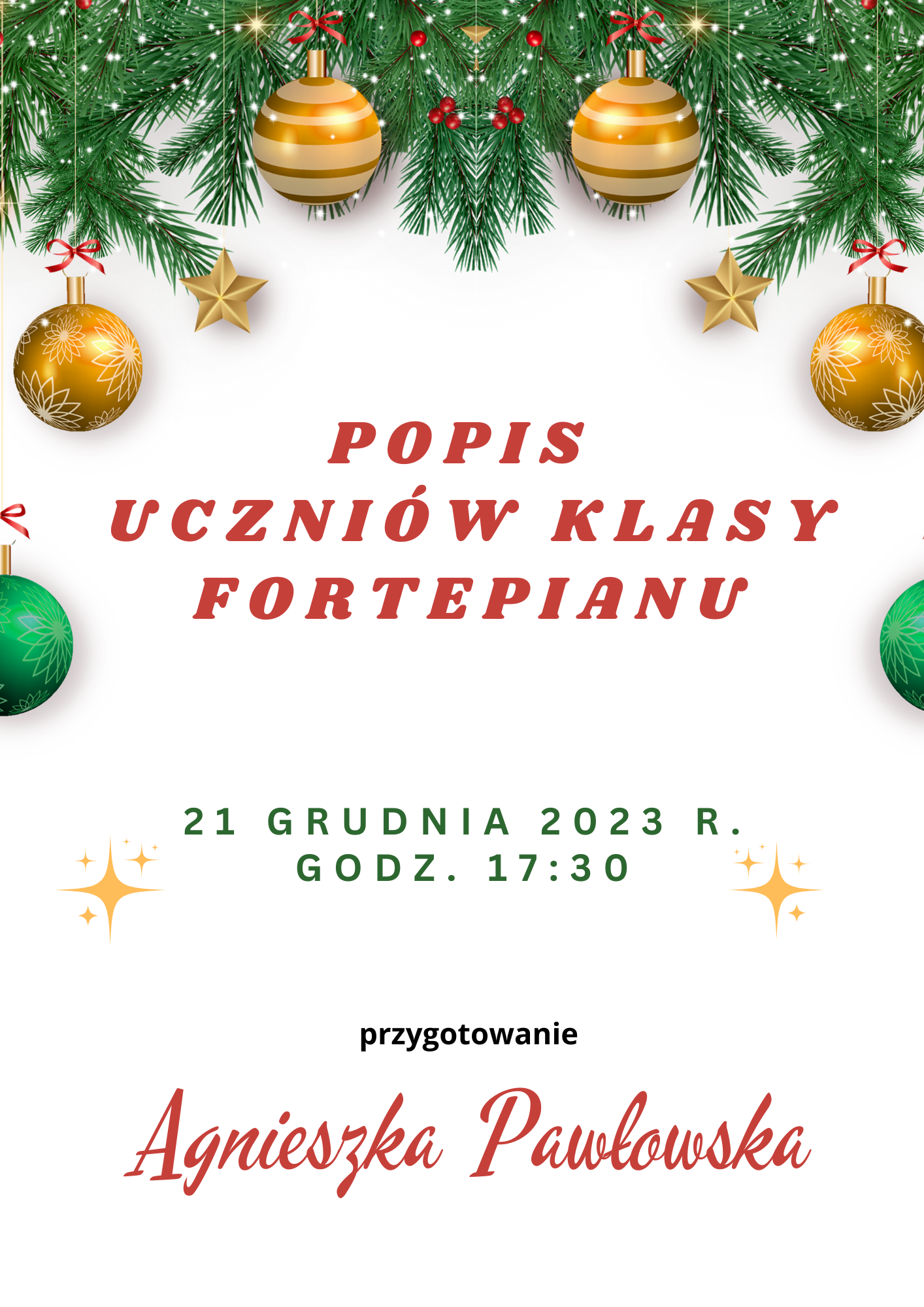 popis uczniów klasy fortepianu