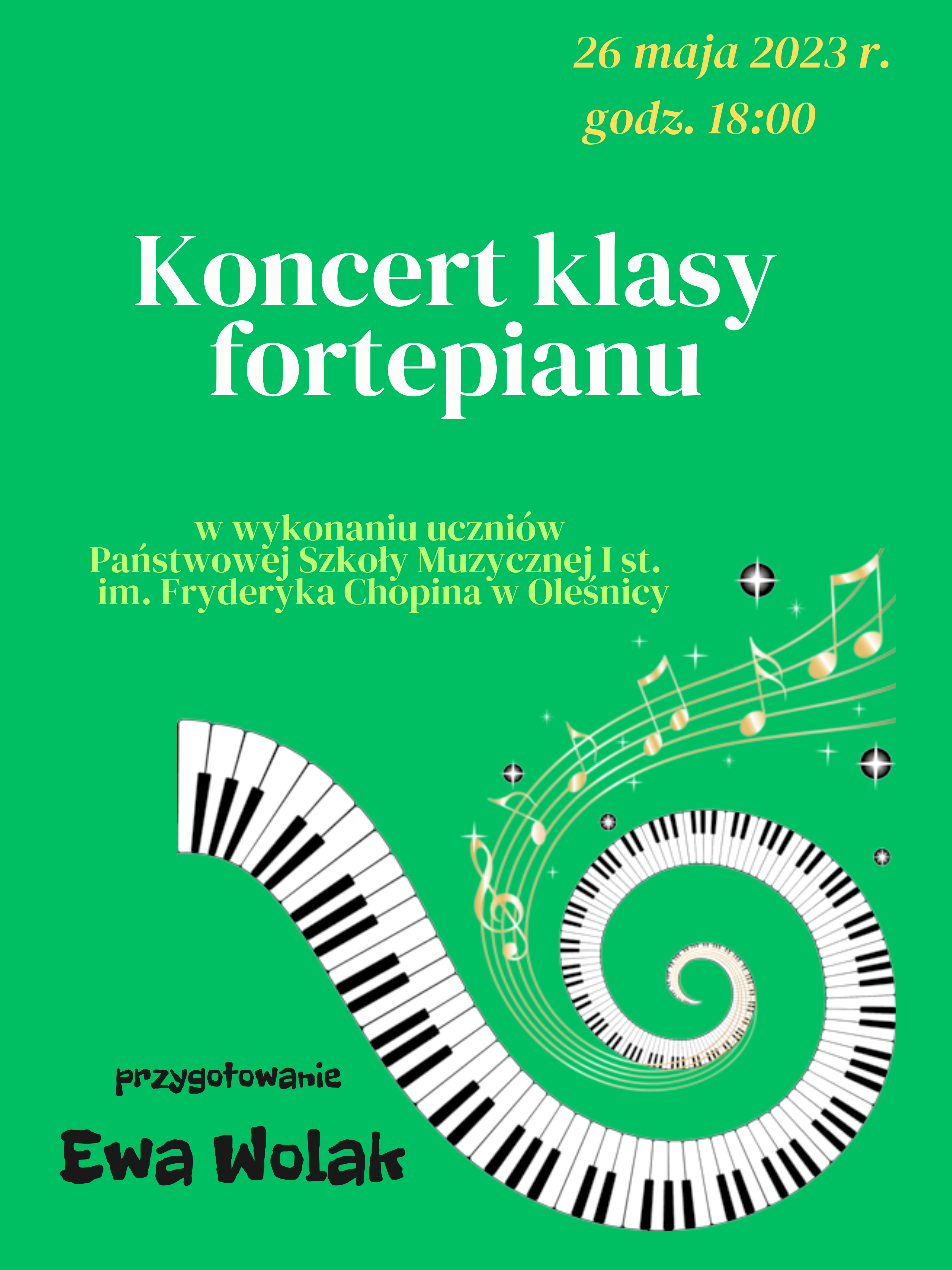 koncert uczniów klasy fortepianu