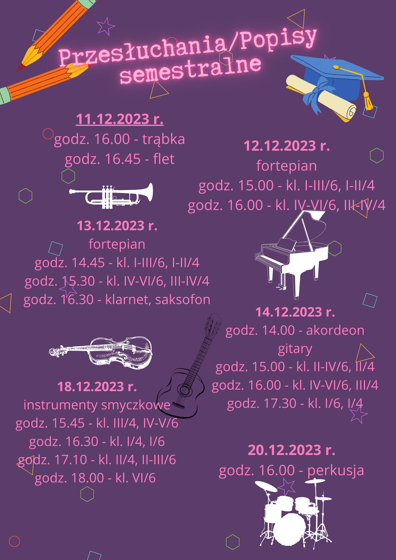 Przesłuchania semestralne