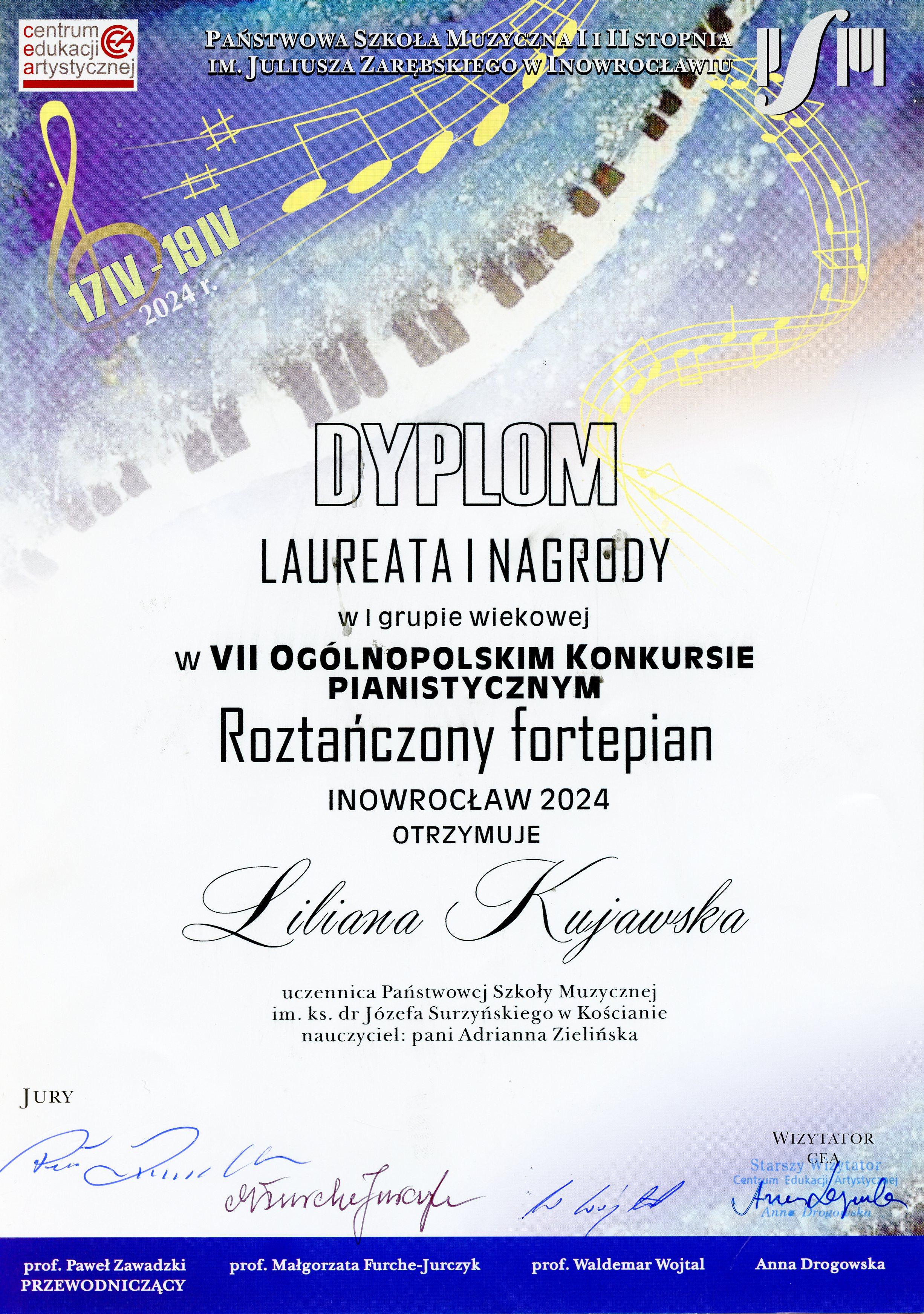 skan dyplomu konkursu