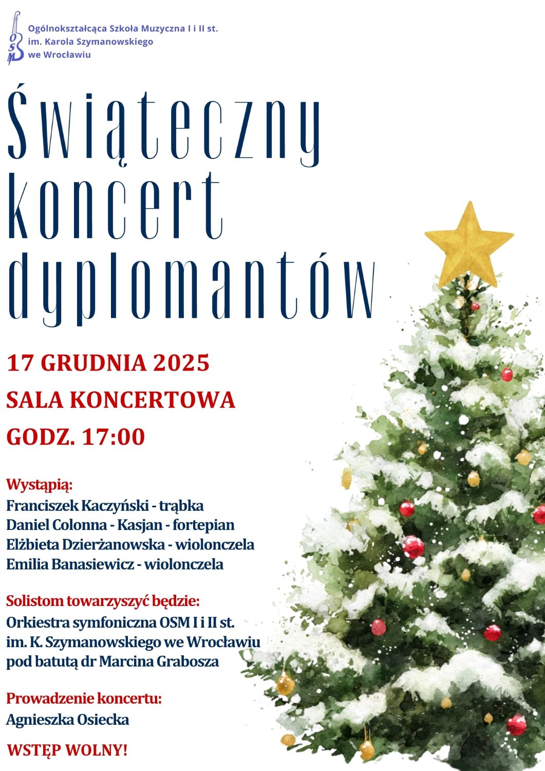 plakat zapowiadający Koncert Dyplomantów