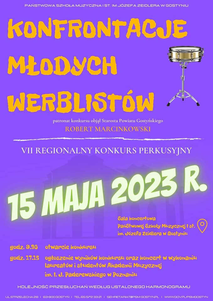 Konfrontacje młodych werblistów plakat