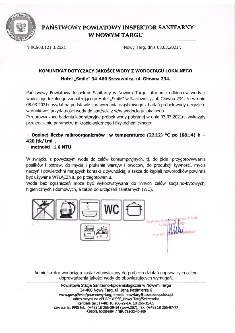 Komunikat woda 08.03.2021 r.