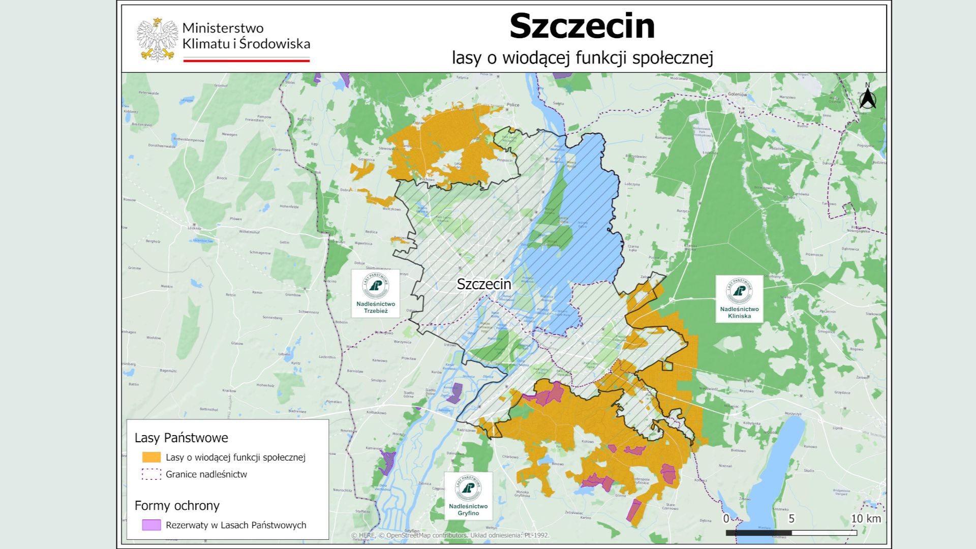 mapa lasy społeczne Szczecin