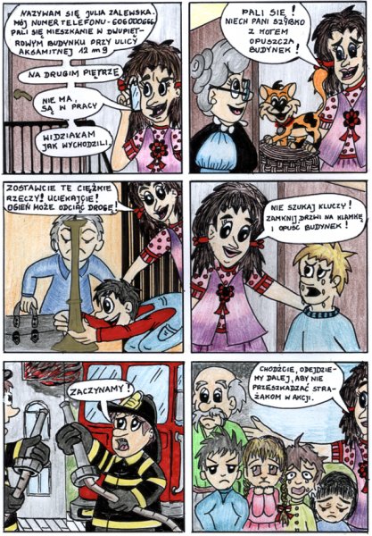 Konkurs na komiks dla uczniów klas 1-8 – 3 miejsce – Julia Zalewska, klasa VI A, SP nr 2 w Mławie, opiekun Elżbieta Kaszubska