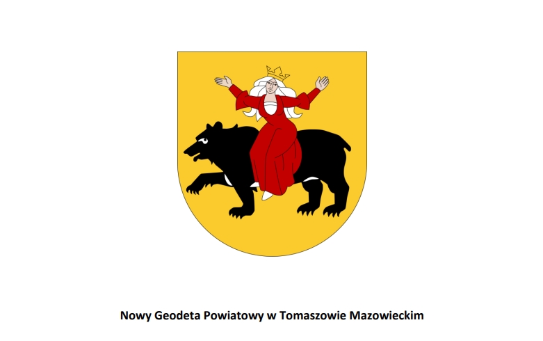 Nowy Geodeta Powiatowy w Tomaszowie Mazowieckim, herb Tomaszowa Mazowieckiego
