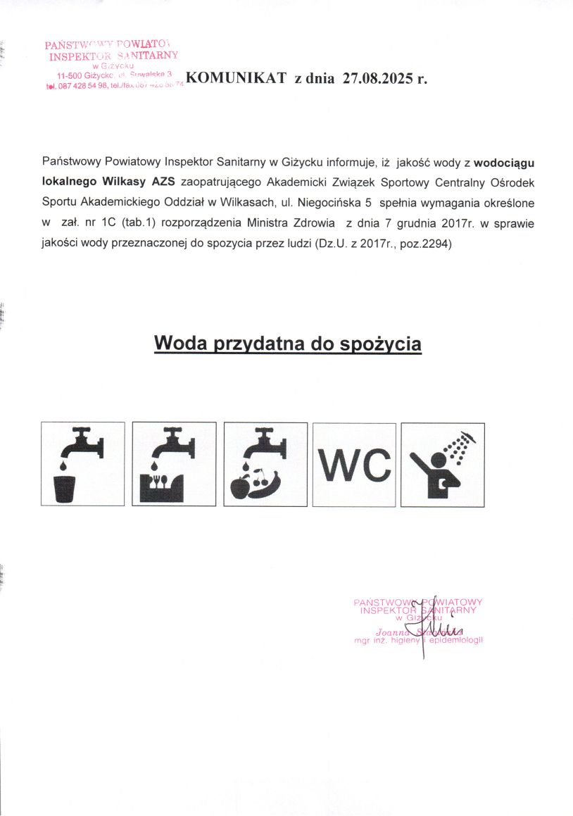 Komunikat z dnia 27.08.2025 r. 