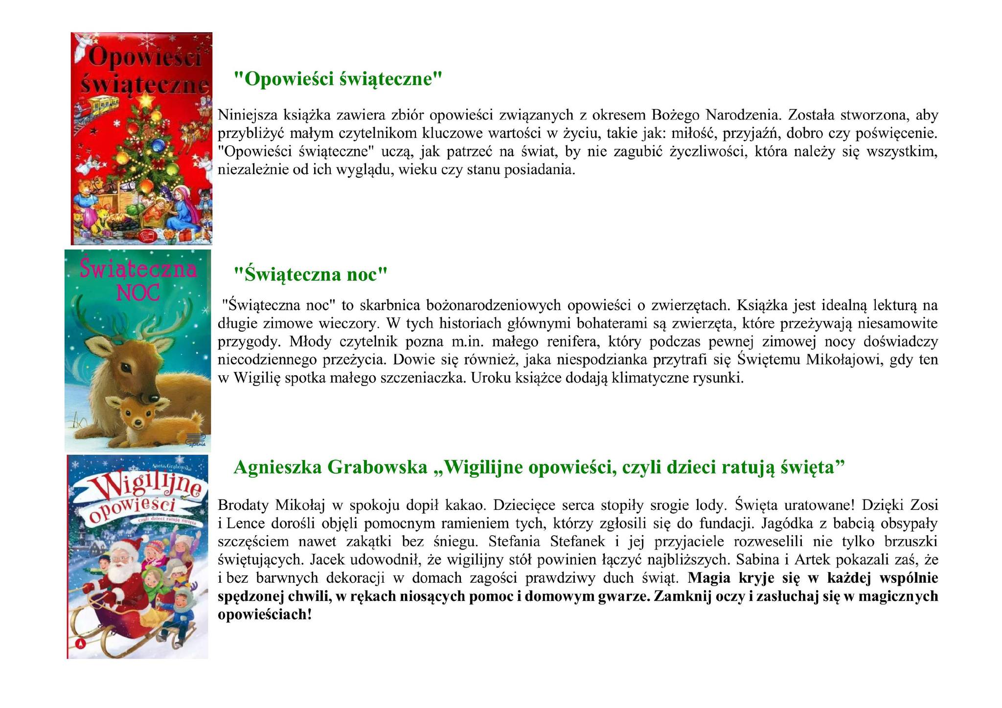 Szkolna biblioteka poleca na Święta