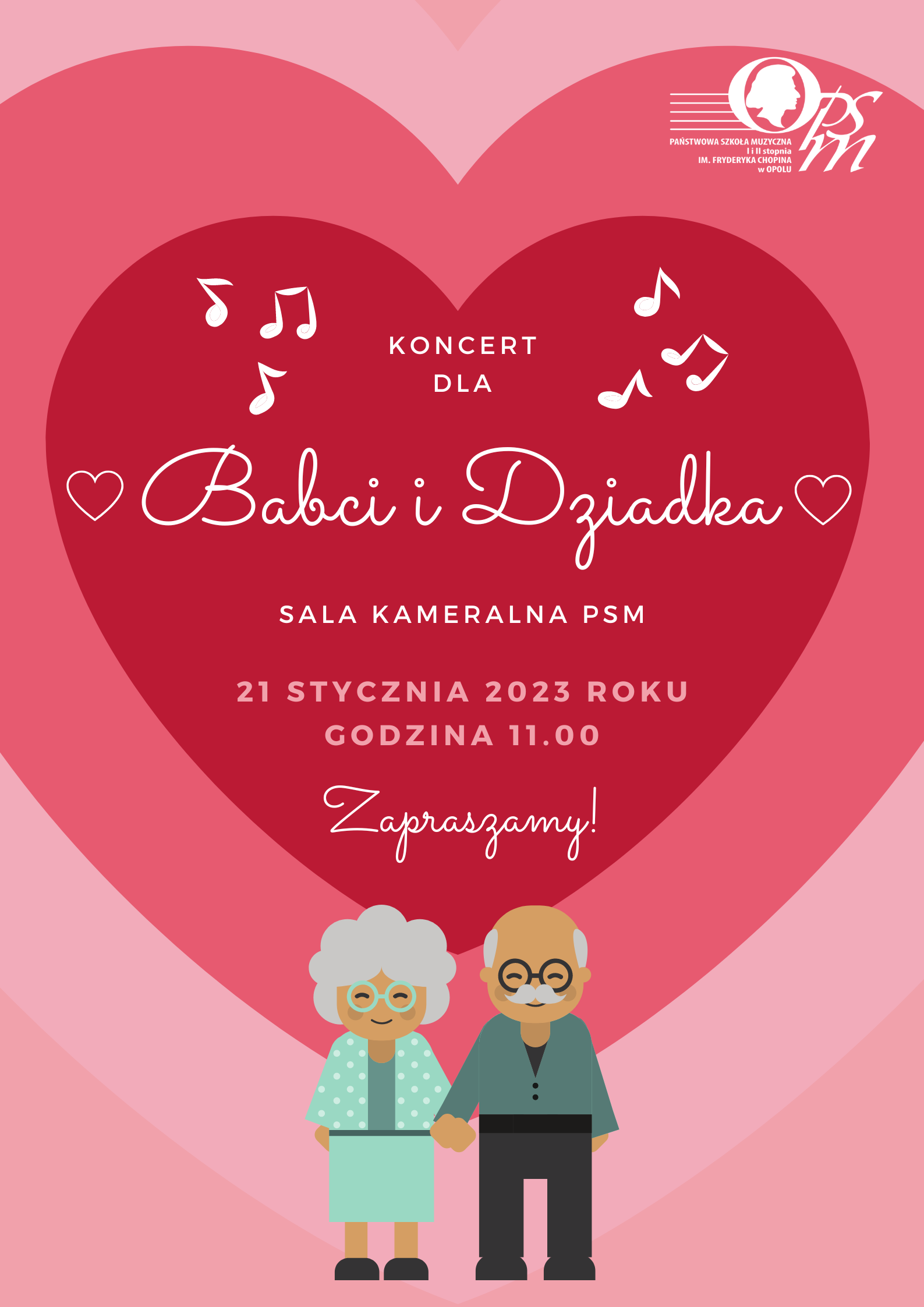 Plakat Koncertu dla Babci i Dziadka