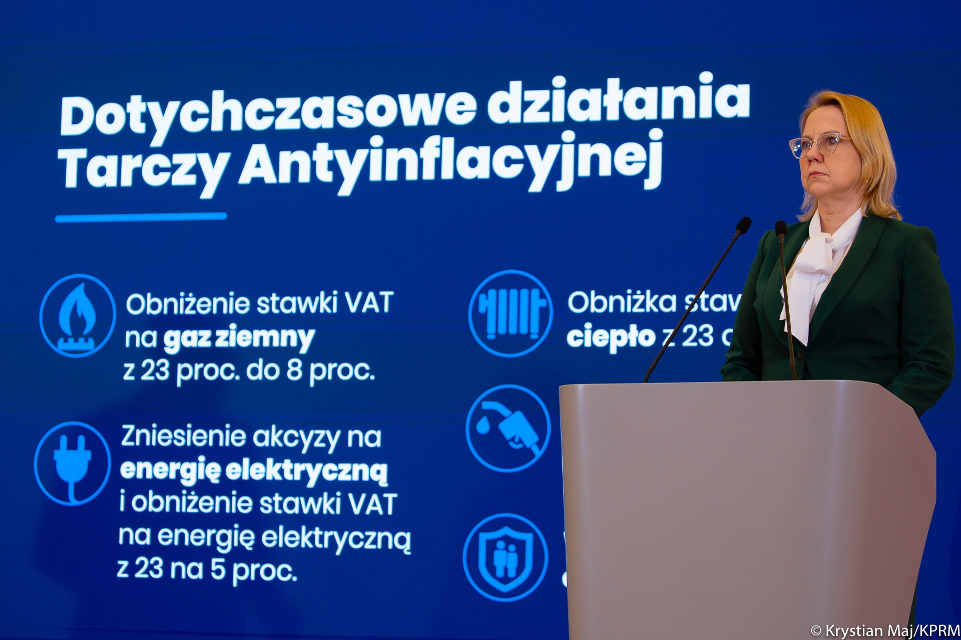 Minister Anna Moskwa podczas konferencji