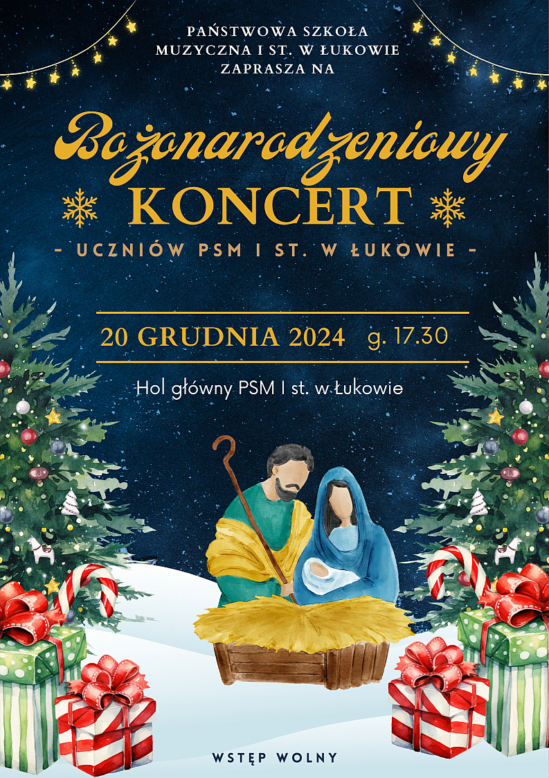 Plakat koncert bożonarodzeniowy