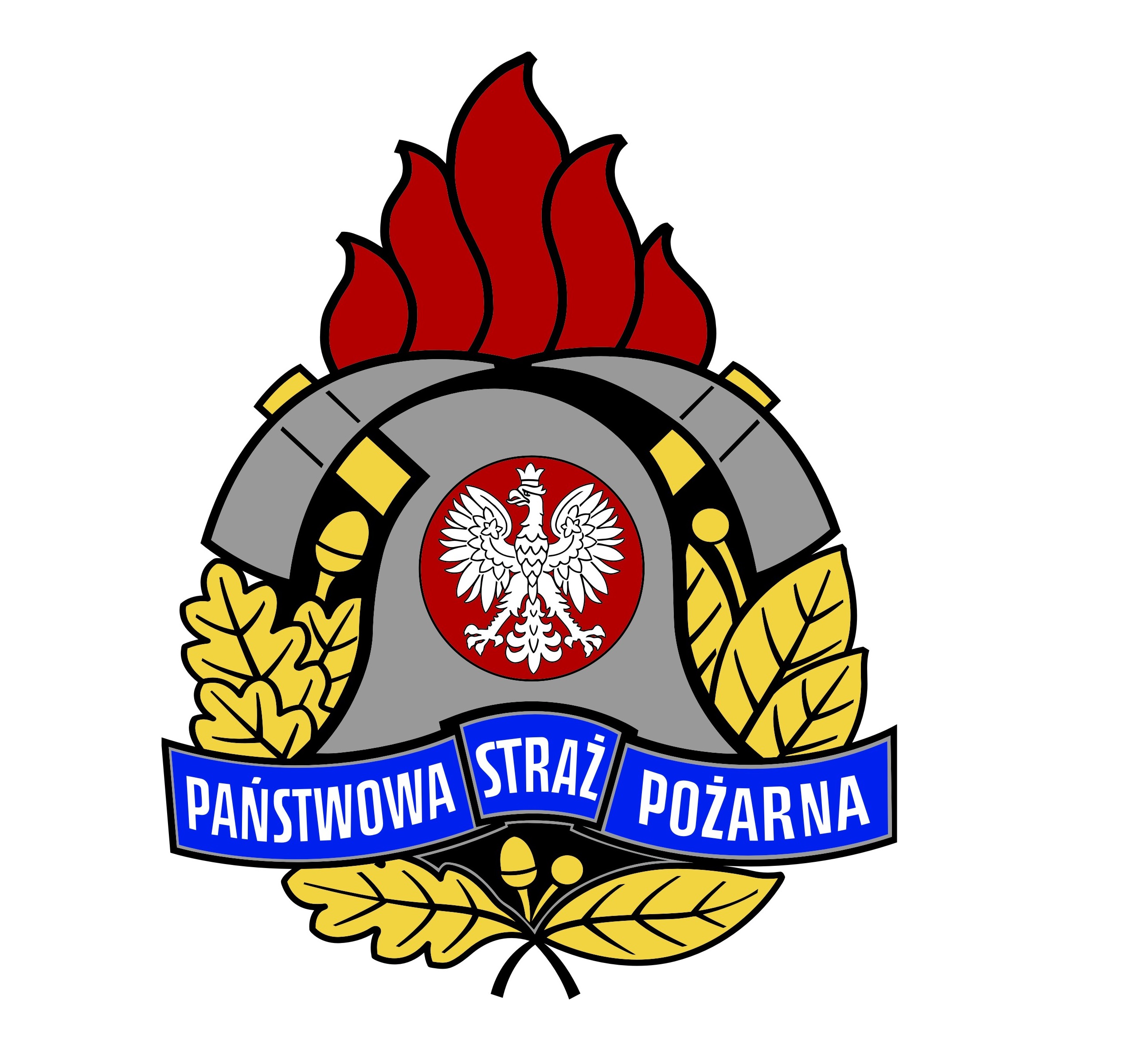 Logo Państwowej Straży Pożarnej.