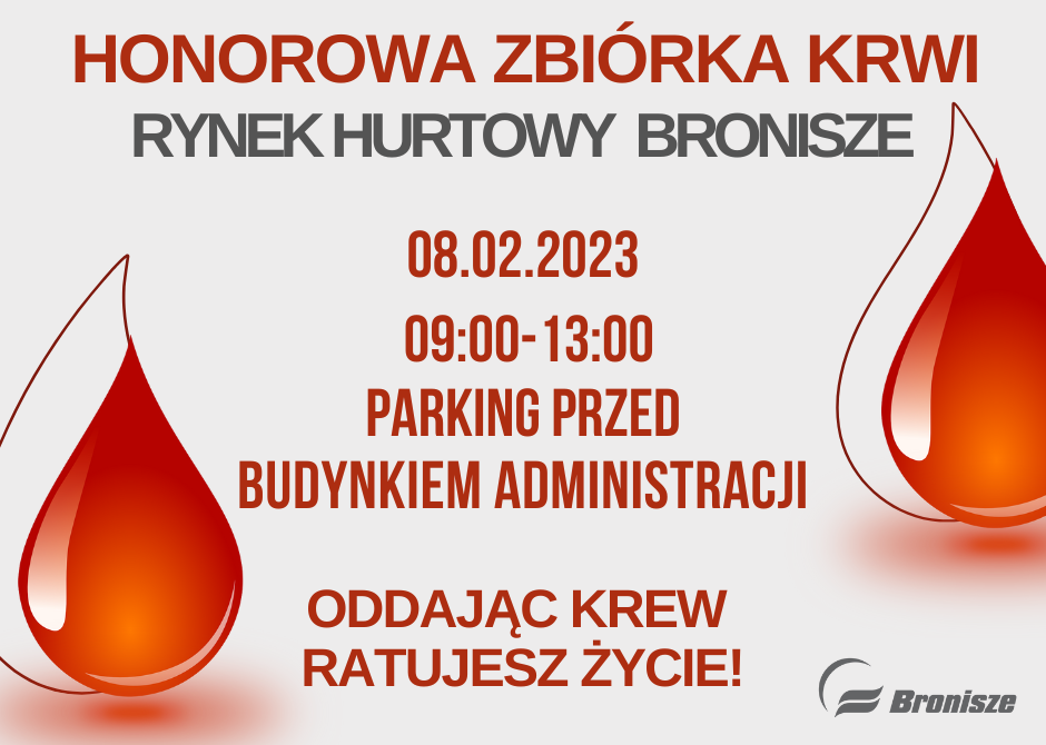 Zbiórka krwi Bronisze