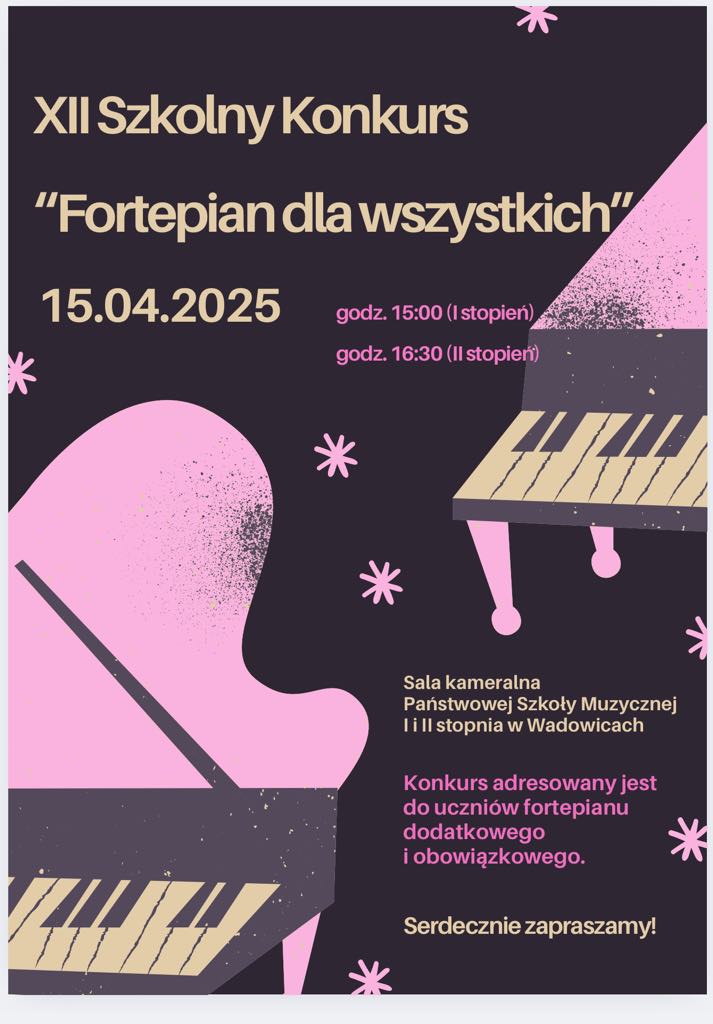 XII Szkolny Konkurs Fortepian dla Wszystkich 2025