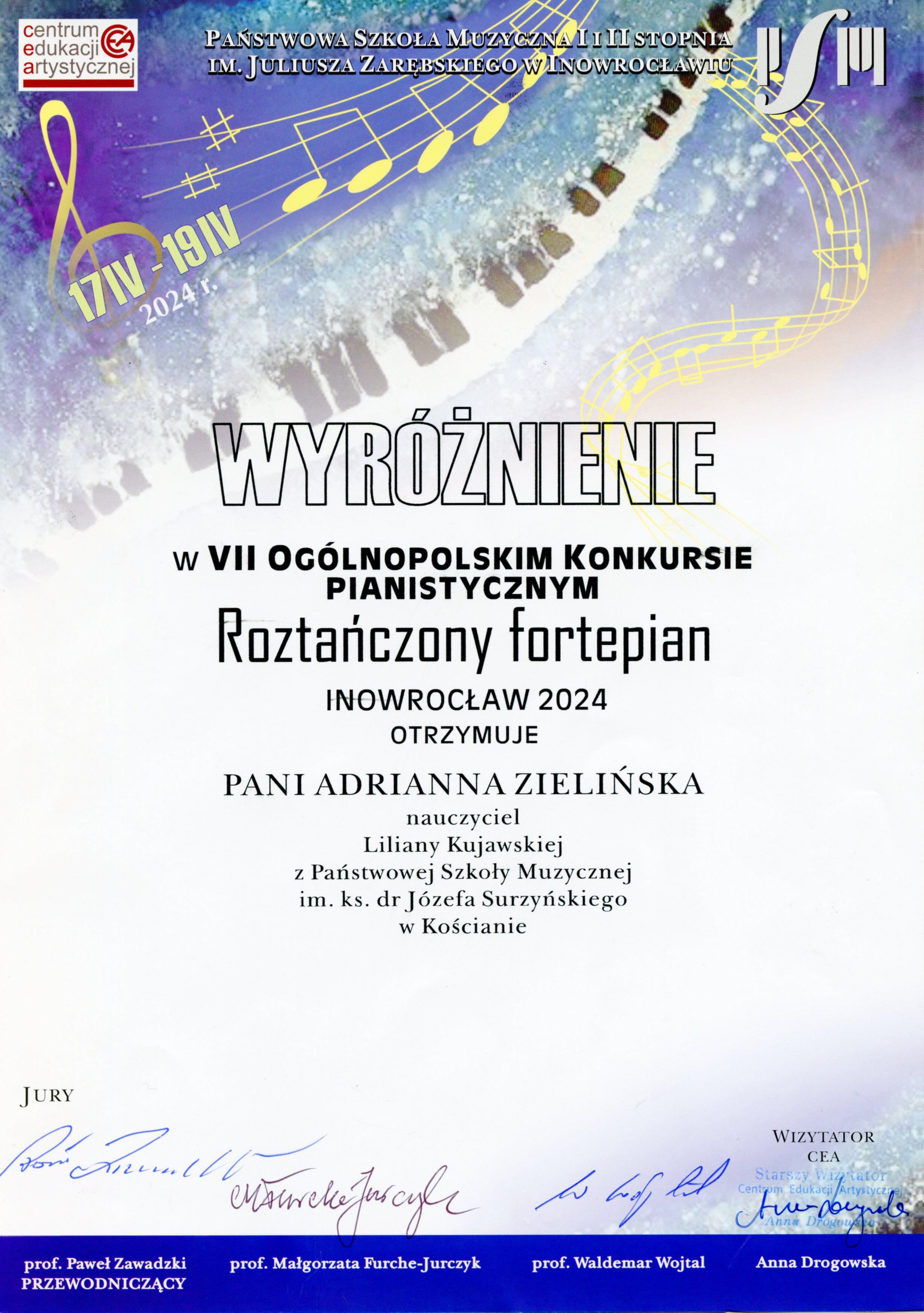 skan dyplomu konkursu