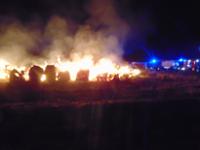 Pożar balotów Lewice