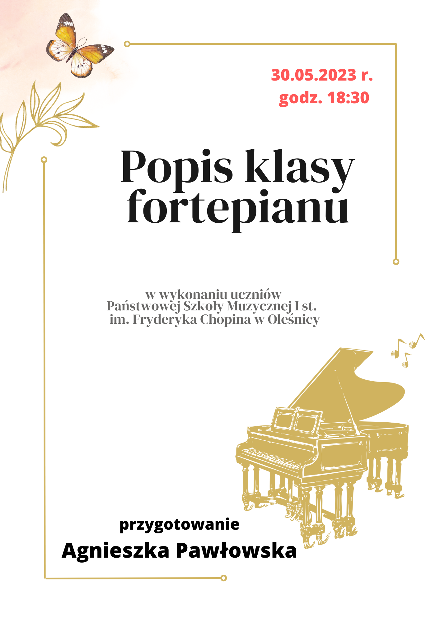 popis uczniów klasy fortepianu