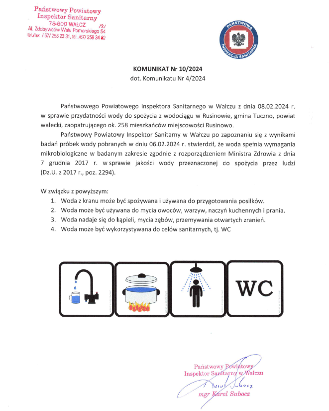 Komunikat nr 10/2024