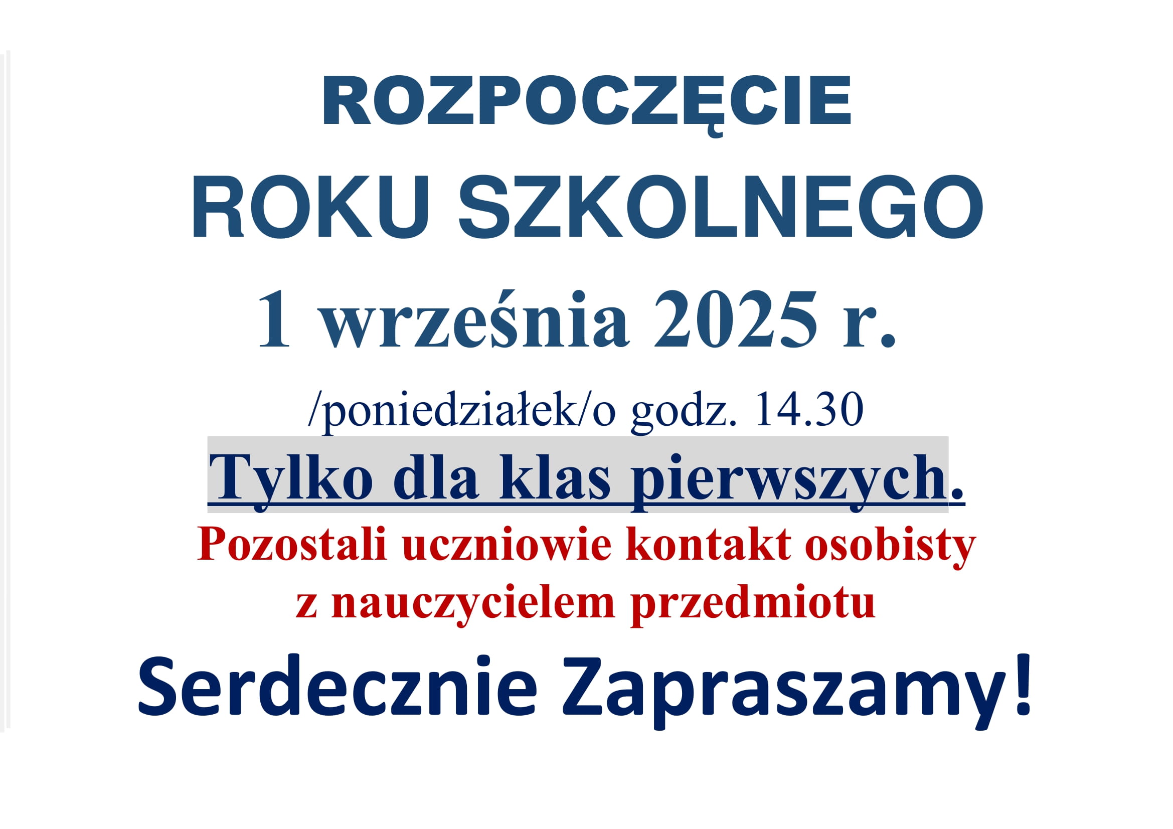 rozpoczęcie roku 