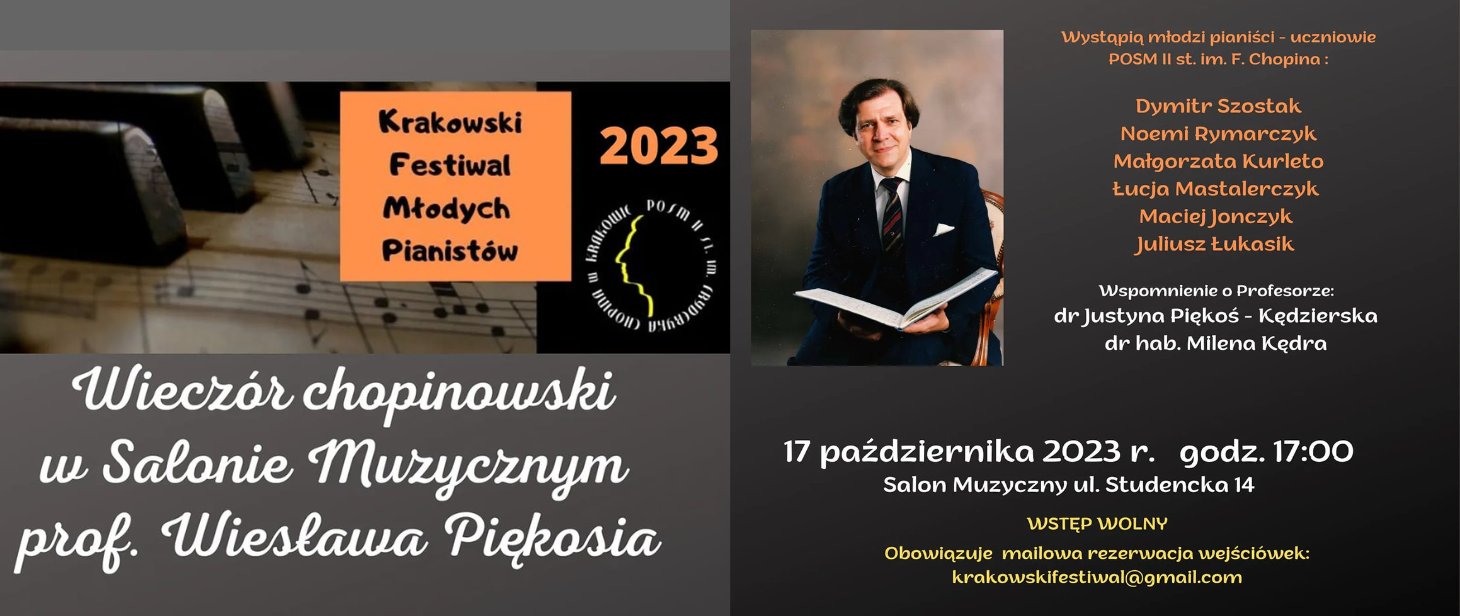 Wieczór chopinowski w Salonie Muzycznym prof. Wiesława Piękosia