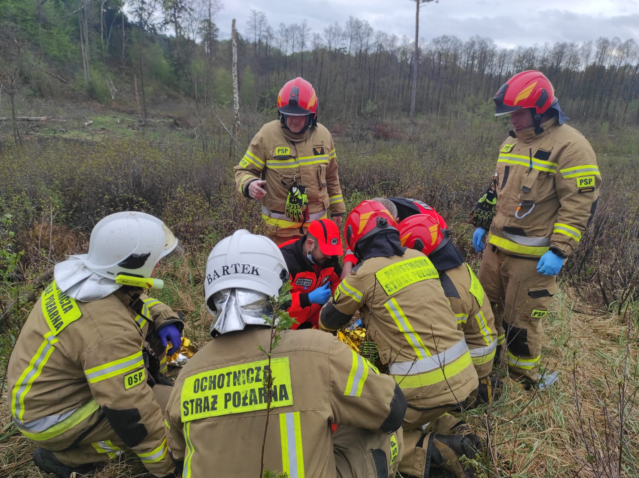 Przewrócił się ciągnik rolniczy