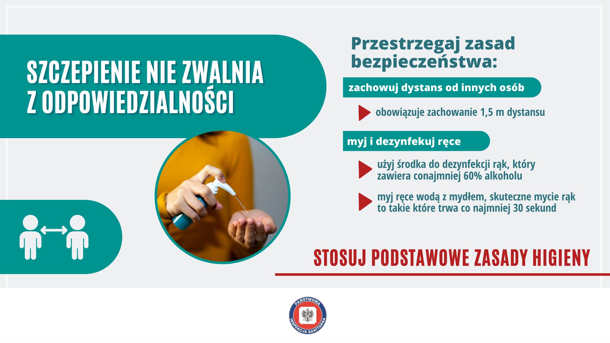 Szczepienie nie zwalnia z odpowiedzialności - stosuj podstawowe zasady higieny