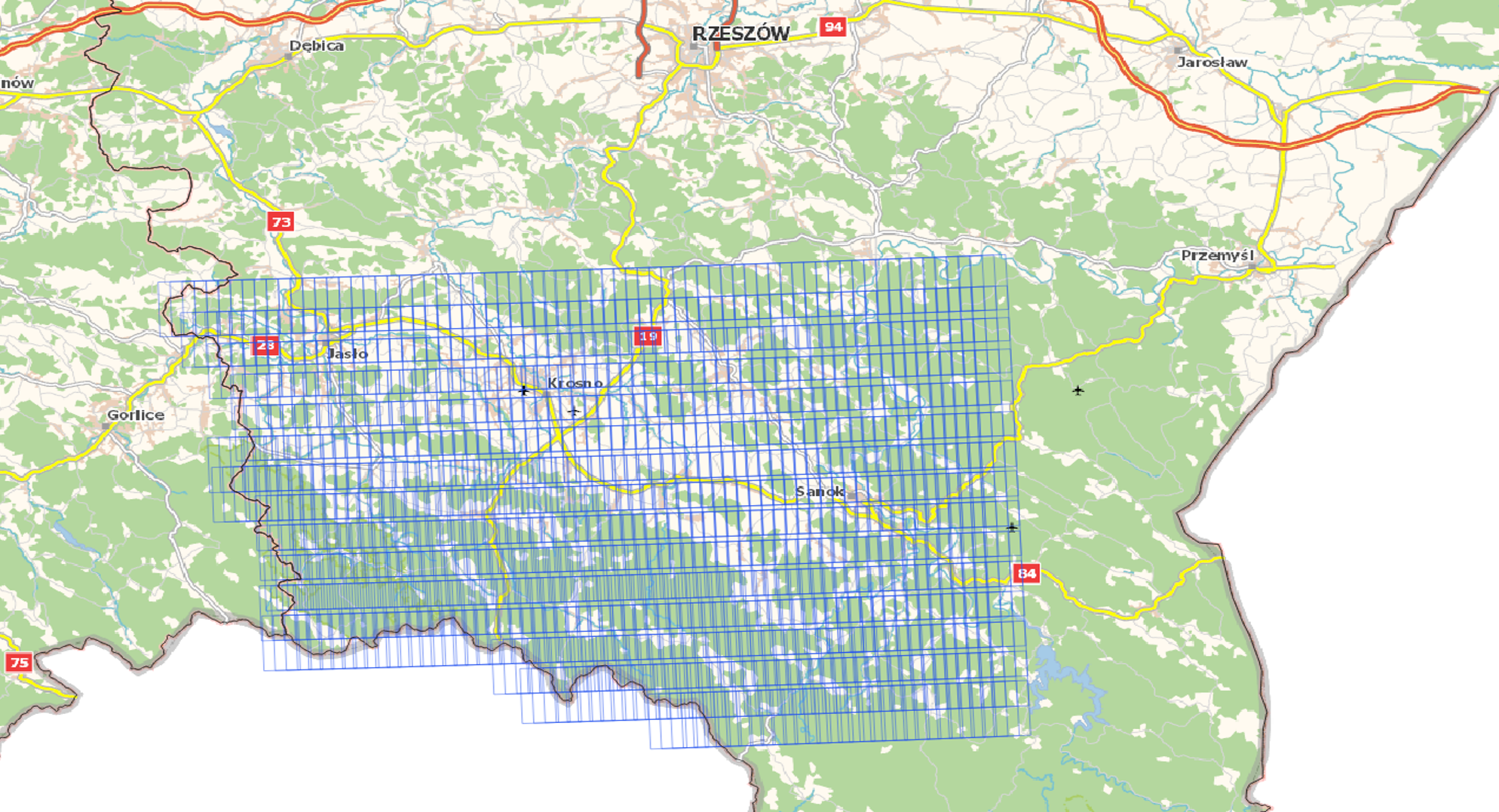 Ilustracja przedstawia zakres nowo przyjętych danych.