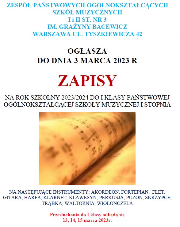 Rekrutacja I stopień 2023/2024